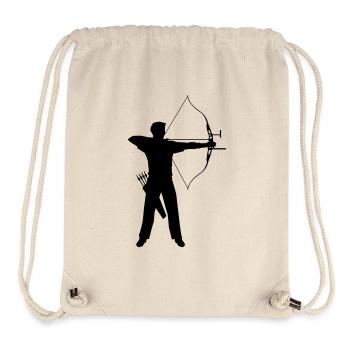 archery-bow and arrows - Stanley/Stella Recycled Gym Bag - natural - Front