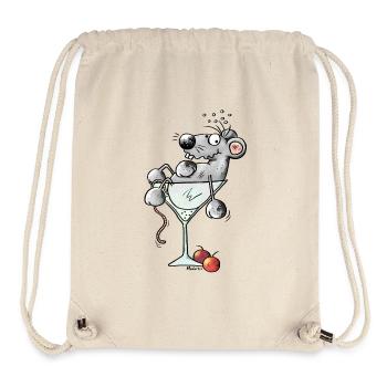 Beschwipste Cocktail Maus - Mäuse - Stanley/Stella recycelter Gym Bag - Naturweiß - Vorne