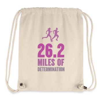 Marathon - 26,2 Meilen Entschlossenheit - Stanley/Stella recycelter Gym Bag - Naturweiß - Vorne