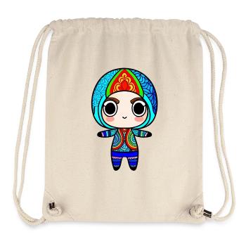 Chibi Zentangle - Sac à cordon recyclé Stanley/Stella - blanc naturel - Devant