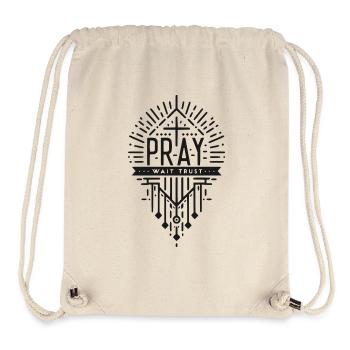 Pray Wait Trust - Stanley/Stella Recycled Gym Bag - natural - Front