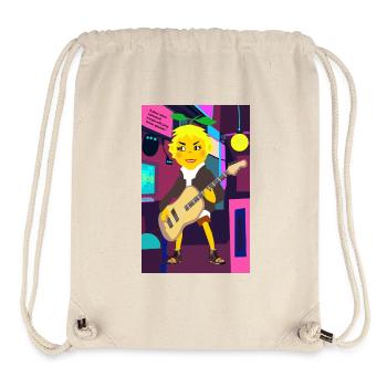 Cyber Lemon Rocker with Guitar - Stanley/Stella Recycled Gym Bag - natural - Front