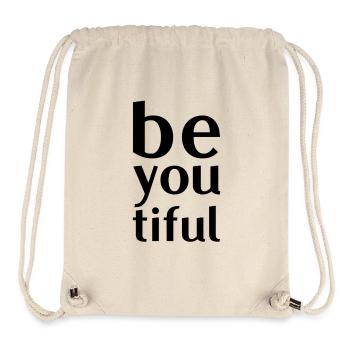 beyoutiful Taschen , Kissen , Sticker & mehr - Stanley/Stella recycelter Gym Bag - Naturweiß - Vorne