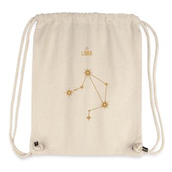 Libra Zodiac Sign Star Constellation Golden Tones - Stanley/Stella Recycled Gym Bag - natural - Front