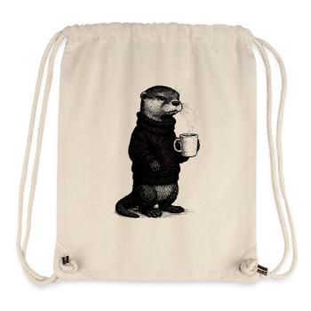 Loutre de café - Sac à cordon recyclé Stanley/Stella - blanc naturel - Devant