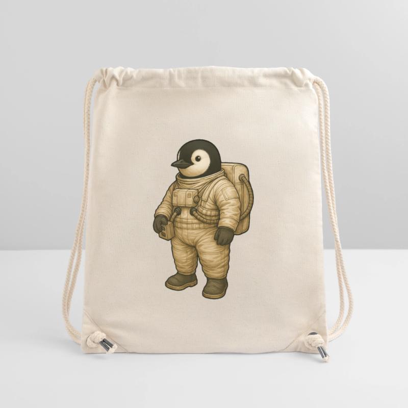 Mignon pingouin astronaute dans l’aventure spatiale Sac à cordon recyclé Stanley/Stella