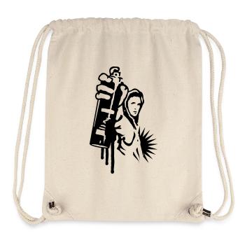 Graffiti Sprayer im urbanen Streetart-Stil - Stanley/Stella recycelter Gym Bag - Naturweiß - Vorne