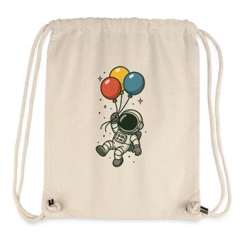 Astronaut with balloons - Stanley/Stella Recycled Gym Bag - natural - Front