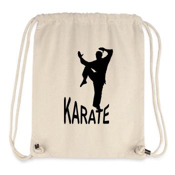 Karate Silhouette – Kiai Pose | Minimal Dojo Desig - Stanley/Stella Recycled Gym Bag - natural - Front