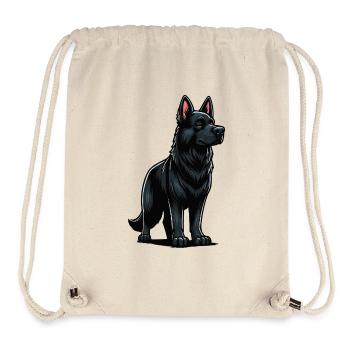 Schwarzer Schäferhund Schäferhundbesitzer  - Stanley/Stella recycelter Gym Bag - Naturweiß - Vorne