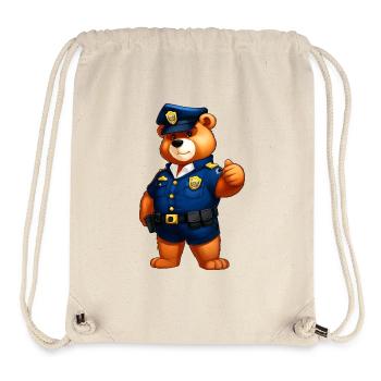 Ours de la Police - Sac à cordon recyclé Stanley/Stella - blanc naturel - Devant