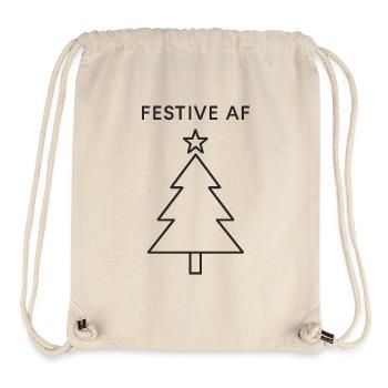 Minimalistischer Weihnachtsbaum - Stanley/Stella recycelter Gym Bag - Naturweiß - Vorne