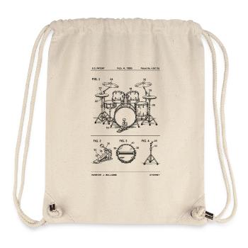 Trommelsatz-Bauplan - Stanley/Stella recycelter Gym Bag - Naturweiß - Vorne