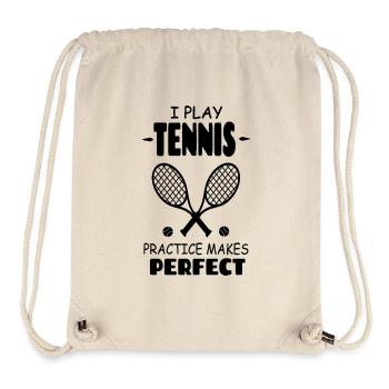 I_Play_Tennis_Practice_Makes_Perfect - Sac à cordon recyclé Stanley/Stella - blanc naturel - Devant