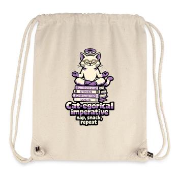 Cat Logic: Ethics & Meditation - Stanley/Stella Recycled Gym Bag - natural - Front