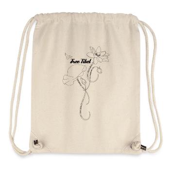 Tibet libre Lotus - Sac à cordon recyclé Stanley/Stella - blanc naturel - Devant