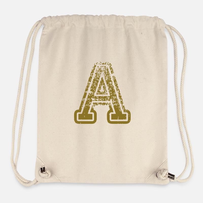 A - Buchstabe - Stanley/Stella recycelter Gym Bag - Naturweiß