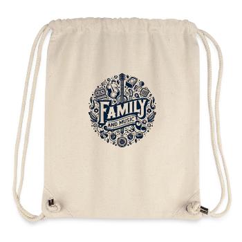 Famille Musique Père Genre Parentalité Bande Audio - Sac à cordon recyclé Stanley/Stella - blanc naturel - Devant