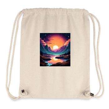 Beautiful fantasy landscape with our Galaxy - Stanley/Stella Recycled Gym Bag - natural - Front