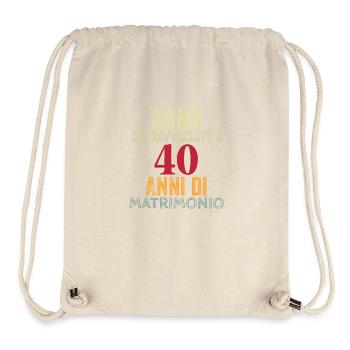I Survived 25 Years Of Marriage - Stanley/Stella Recycled Gym Bag - natural - Front