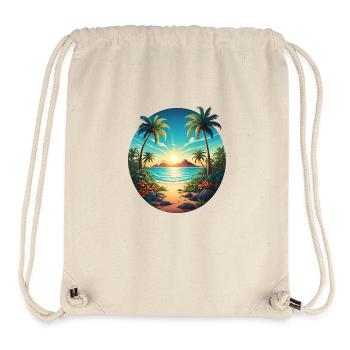 Sur la plage - Sac à cordon recyclé Stanley/Stella - blanc naturel - Devant