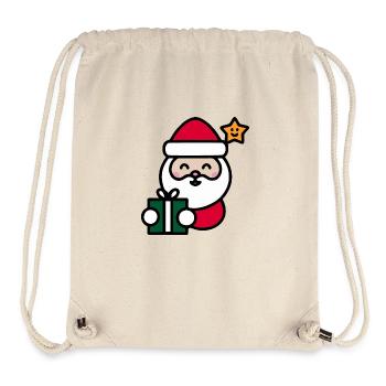 Drôle de Père Noël - Sac à cordon recyclé Stanley/Stella - blanc naturel - Devant