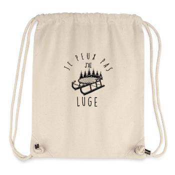 Je peux pas, j'ai Luge - Sac à cordon recyclé Stanley/Stella - blanc naturel - Devant