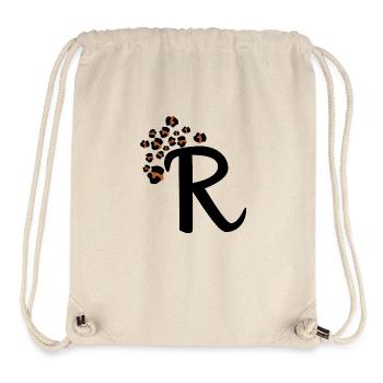 Buchstabe r Leopardenmuster - Stanley/Stella recycelter Gym Bag - Naturweiß - Vorne