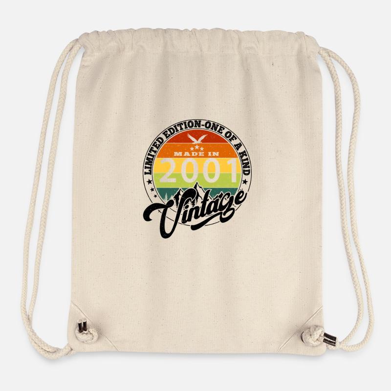 2001 Geburtstag Geboren im Jahr 2001 Vintage Retro. Editio - Stanley/Stella recycelter Gym Bag - Naturweiß