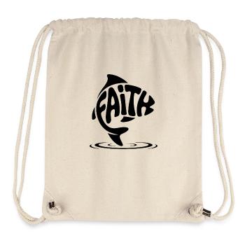 Gott Fisch - Christliches Logo - Stanley/Stella recycelter Gym Bag - Naturweiß - Vorne