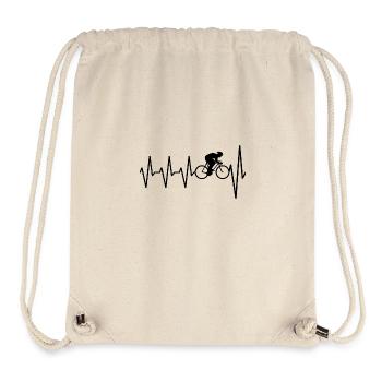 Herzschlag mir Fahrrad, Rennrad - Stanley/Stella recycelter Gym Bag - Naturweiß - Vorne