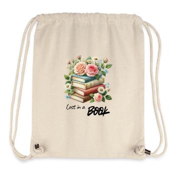 Stack of flowers from books - Stanley/Stella Recycled Gym Bag - natural - Front
