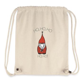 Weihnachtswichtel Ho, ho, ho in rot - Stanley/Stella recycelter Gym Bag - Naturweiß - Vorne