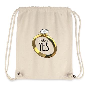 Say Yes! Marriage proposal - Stanley/Stella Recycled Gym Bag - natural - Front