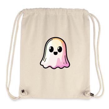 Fantôme Halloween Mignon - Sac à cordon recyclé Stanley/Stella - blanc naturel - Devant