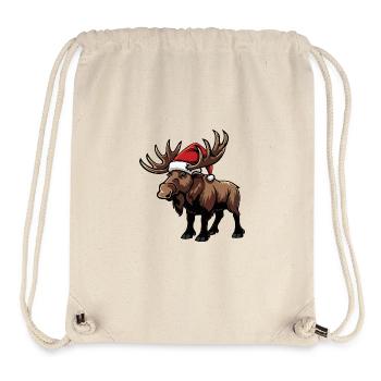 Moose Christmas - Stanley/Stella Recycled Gym Bag - natural - Front