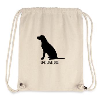 Hund Life Love Dog Labrador   - Stanley/Stella recycelter Gym Bag - Naturweiß - Vorne