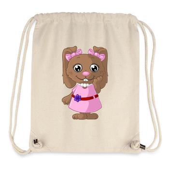 DOE mignon de bande dessinée - Sac à cordon recyclé Stanley/Stella - blanc naturel - Devant