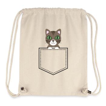 Taschentier cat brown mackerel - Stanley/Stella Recycled Gym Bag - natural - Front