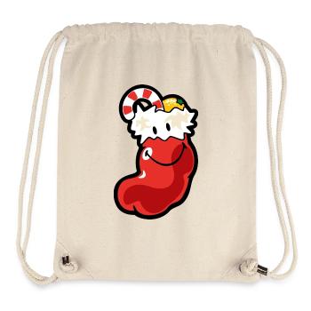 Smiley Christmas Stocking - Stanley/Stella recycelter Gym Bag - Naturweiß - Vorne