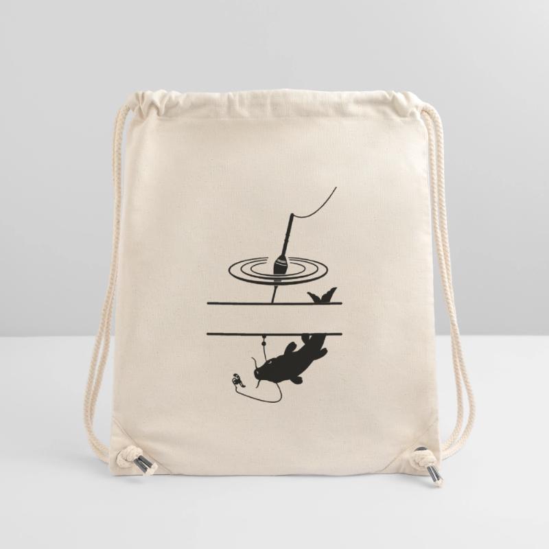 Fish float and bar in between for your own text Stanley/Stella Recycled Gym Bag