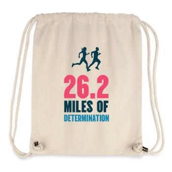 Marathon - 26,2 Meilen Entschlossenheit - Stanley/Stella recycelter Gym Bag - Naturweiß - Vorne