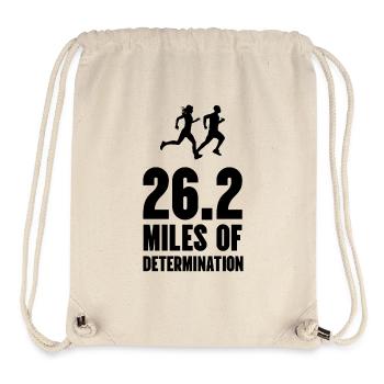 Marathon - 26,2 Meilen Entschlossenheit - Stanley/Stella recycelter Gym Bag - Naturweiß - Vorne