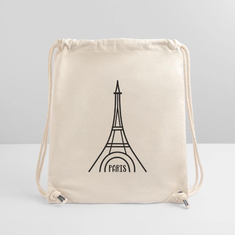 Paris with Eiffel Tower Stanley/Stella Recycled Gym Bag