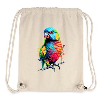 Allfarblori Papagei Lori - Regenbogenlori Papagei - Stanley/Stella recycelter Gym Bag - Naturweiß - Vorne
