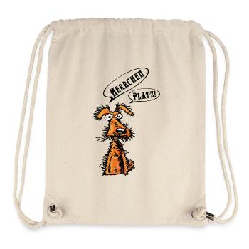Herrchen - Hund - Stanley/Stella recycelter Gym Bag - Naturweiß - Vorne