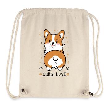 Corgi Love - Stanley/Stella Recycled Gym Bag - natural - Front