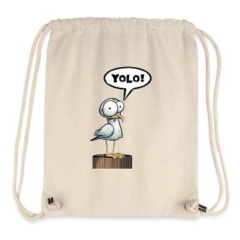 Möwe Sprechblase Yolo - Stanley/Stella recycelter Gym Bag - Naturweiß - Vorne