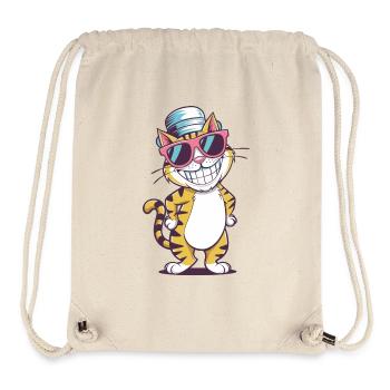 Ambiance de chat cool - Sac à cordon recyclé Stanley/Stella - blanc naturel - Devant