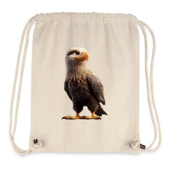 Aigle Pygargue à tête blanche Aigle royal Pygargue à queue blanche - Sac à cordon recyclé Stanley/Stella - blanc naturel - Devant